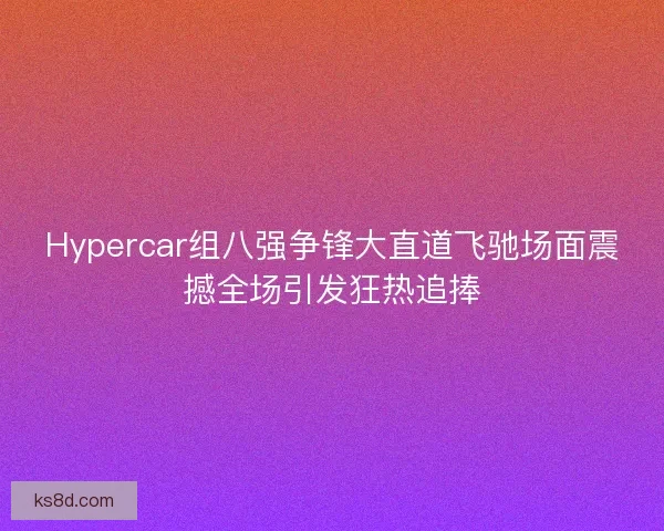Hypercar组八强争锋大直道飞驰场面震撼全场引发狂热追捧